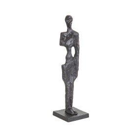 Sculpture Romimex Black Aluminium 9 x 34 x 9 cm Men by Romimex, Sculptures - Ref: D1617149, Price: 47,25 €, Discount: %