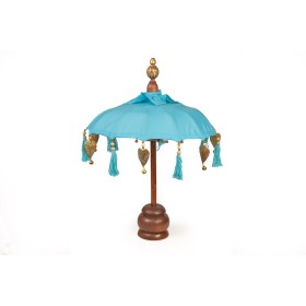 Decorative umbrella Romimex Turquoise 35 x 60 x 35 cm by Romimex, Parasols - Ref: D1617258, Price: 87,31 €, Discount: %