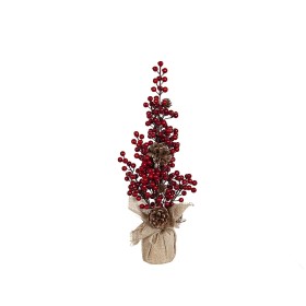 Planta Decorativa Romimex Vermelho Bege Visco Pinha 13 x 50 x 13 cm de Romimex, Natal - Ref: D1617624, Preço: 12,56 €, Descon...