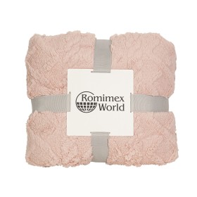 Blanket Romimex Pink 180 x 200 x 2 cm Velvet by Romimex, Blankets and bedcovers - Ref: D1619055, Price: 51,34 €, Discount: %