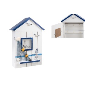 Key cupboard Romimex White 20 x 31 x 7 cm Small house by Romimex, Key Cabinets - Ref: D1619377, Price: 11,47 €, Discount: %