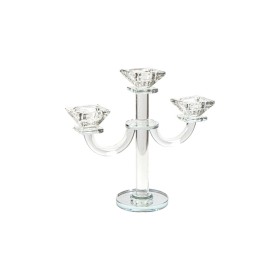 Candelabro Romimex Trasparente Vetro 22 x 24 x 9 cm di Romimex, Candelieri e portacandele - Rif: D1619408, Prezzo: 30,82 €, S...