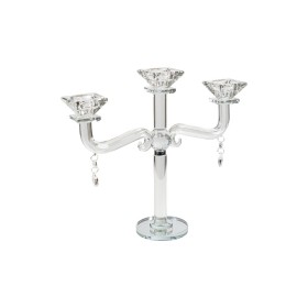 Candelabro Romimex Trasparente Vetro 27 x 28 x 9 cm di Romimex, Candelieri e portacandele - Rif: D1619410, Prezzo: 47,24 €, S...