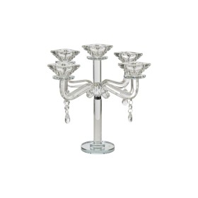 Candle Holder Romimex Transparent Glass 23 x 28 x 23 cm by Romimex, Candelabras and candle holders - Ref: D1619411, Price: 62...