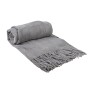 Manta Romimex Gris Con flecos 130 x 200 x 1 cm de Romimex, Mantas y colchas - Ref: D1619431, Precio: 48,25 €, Descuento: %