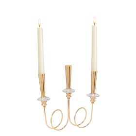 Candelabro Romimex Dorato Metallo Vetro Nodo 26 x 10 x 27 cm di Romimex, Candelieri e portacandele - Rif: D1628867, Prezzo: 4...