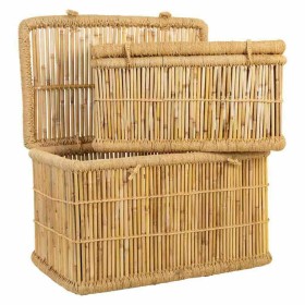 Conjunto de Cestos Alexandra House Living Natural Bambu Corda 52 x 40 x 70 cm 62 x 42 x 32 cm 2 Peças de Alexandra House Livi...