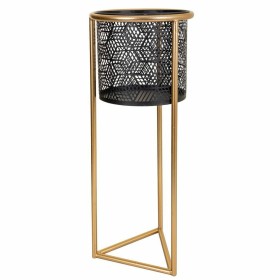 Blumentopf Alexandra House Living Schwarz Gold Metall 23 x 60 x 23 cm Mit Unterstützung von Alexandra House Living, Übertöpfe...