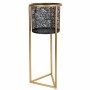 Plantador Alexandra House Living Preto Dourado Metal 23 x 60 x 23 cm Com suporte de Alexandra House Living, Vasos - Ref: D163...