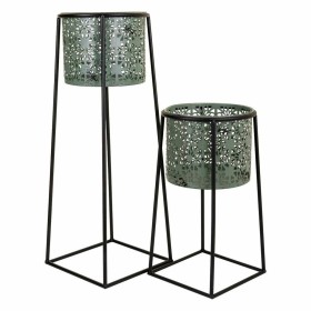 Conjunto de vasos Alexandra House Living Azul Preto Metal 23 x 45 x 23 cm 26 x 70 x 26 cm 2 Peças de Alexandra House Living, ...