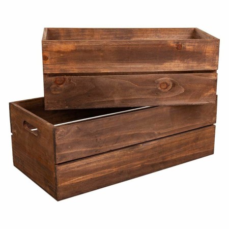 Storage boxes Alexandra House Living Brown Fir wood 2 Pieces by Alexandra House Living, Storage boxes and chests - Ref: D1630...