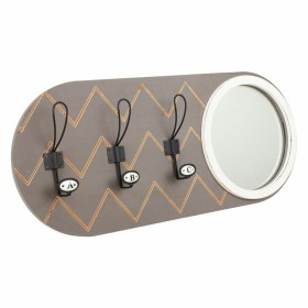 Porte-manteau avec miroir Alexandra House Living Gris Bois d'épicéa Bois MDF 5 x 30 x 60 cm de Alexandra House Living, Patère...