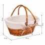 Picnic Basket Alexandra House Living wicker Willow wood 40 x 32 x 17 cm by Alexandra House Living, Hampers - Ref: D1631066, P...