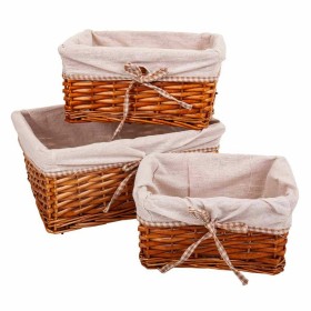 Set of Baskets Alexandra House Living Natural wicker Willow wood 3 Pieces | Tienda24 - Global Online Shop Tienda24.eu