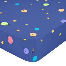 Drap housse HappyFriday LE PETIT PRINCE Multicouleur 105 x 200 x 32 cm de HappyFriday, Draps et taies d'oreiller - Réf : D160...