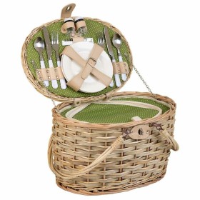 Picnic Basket Alexandra House Living Grey Natural wicker by Alexandra House Living, Picnic sets - Ref: D1631977, Price: 52,84...