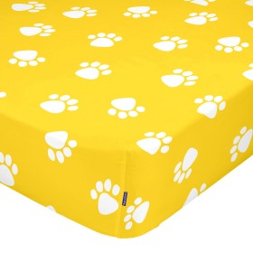 Fitted sheet HappyFriday MR FOX Yellow Multicolour 60 x 120 x 14 cm by HappyFriday, Sheets and pillowcases - Ref: D1609023, P...