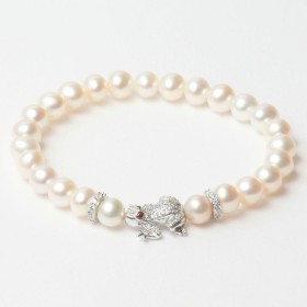 Pulsera Mujer Lancaster JLA-BR-FROG-1-WH Plateado Blanco Plata