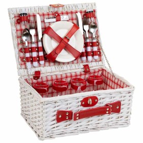 Cesta de Picnic Alexandra House Living Blanco Mimbre de Alexandra House Living, Sets para picnic - Ref: D1631993, Precio: 52,...