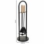 Utensilios para Chimenea Alexandra House Living Negro Hierro 20 x 68 x 20 cm de Alexandra House Living, Accesorios de chimene...