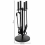 Utensilios para Chimenea Alexandra House Living Negro Hierro 22 x 48 x 22 cm de Alexandra House Living, Accesorios de chimene...