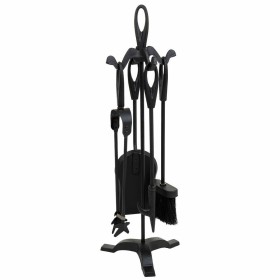 Utensilios para Chimenea Alexandra House Living Negro Hierro 19 x 61 x 19 cm de Alexandra House Living, Accesorios de chimene...