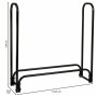 Log Stand Alexandra House Living Black Iron 34 x 124 x 124 cm by Alexandra House Living, Firewood Racks - Ref: D1632456, Pric...