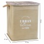 Korb für schmutzige Wäsche Alexandra House Living Urban Beige Hanf Metall Tannenholz | Tienda24 - Global Online Shop Tienda24.eu