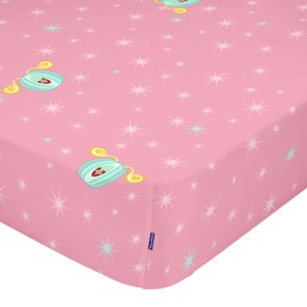 Drap housse HappyFriday MR FOX Multicouleur Rose 70 x 140 x 14 cm de HappyFriday, Draps et taies d'oreiller - Réf : D1609082,...