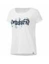 Women’s Short Sleeve T-Shirt Reebok Floral Easy Crossfit White | Tienda24 Tienda24.eu