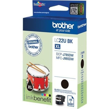 Original Ink Cartridge Brother LC-22UBK Black by Brother, Printer toners and inks - Ref: M0503008, Price: 26,10 €, Discount: %