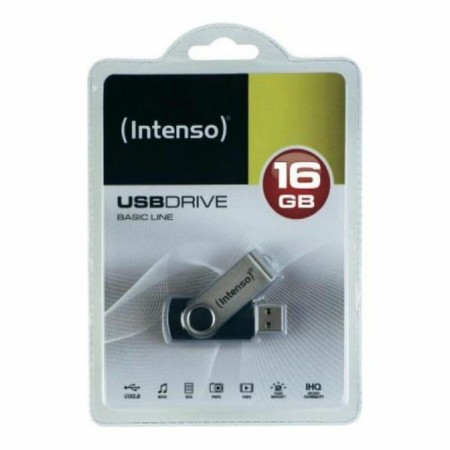 Clé USB INTENSO Basic Line 32 GB Noir Argent 32 GB Clé USB de INTENSO, Clés USB - Réf : S0200521, Prix : 6,57 €, Remise : %