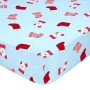 Fitted sheet HappyFriday XMAS Blue Multicolour 60 x 120 x 14 cm by HappyFriday, Sheets and pillowcases - Ref: D1609207, Price...