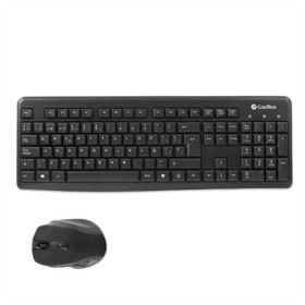 Keyboard and Mouse CoolBox COO-KTR-02W Spanish Qwerty Black Wireless by CoolBox, Keyboard & Mouse Sets - Ref: S0236403, Price...