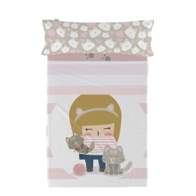 Bedding set HappyFriday Happynois Kitty Multicolour Single 2 Pieces by HappyFriday, Sheets and pillowcases - Ref: D1609226, P...