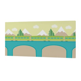 Tela HappyFriday Happynois Train Multicolore 27 x 54 cm di HappyFriday, Stampe e quadri su tela - Rif: D1609252, Prezzo: 11,0...