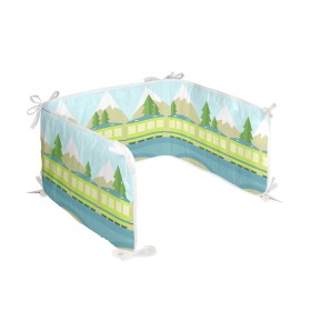 Cot protector HappyFriday Happynois Train Multicolour 210 x 40 cm by HappyFriday, Bed accessories - Ref: D1609254, Price: 19,...