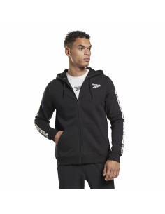 Giacca Sportiva da Uomo Reebok Identity Tape FZ Nero da Reebok, Vestiti caldi - Ref: S6483603, Precio: 46,50 €, Descuento: %