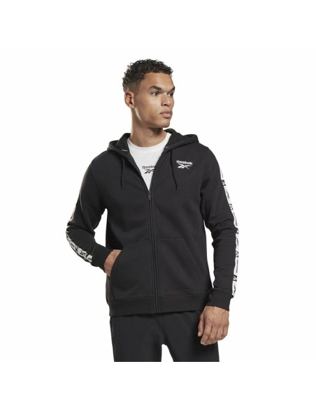 Giacca Sportiva da Uomo Reebok Identity Tape FZ Nero da Reebok, Vestiti caldi - Ref: S6483603, Precio: 46,50 €, Descuento: %