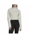 Sportjacke für Frauen Adidas Aeroready Studio Beige | Tienda24 Tienda24.eu