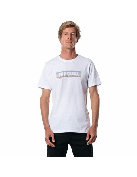 Camisola de Manga Curta Homem Rip Curl El Mama Branco | Tienda24 Tienda24.eu