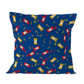 Funda de almohada HappyFriday Baleno Teen Blue Hotdog Multicolor 80 x 80 cm de HappyFriday, Sábanas y fundas de almohada - Re...