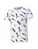 T shirt à manches courtes Enfant Puma AOP Blanc | Tienda24 Tienda24.eu