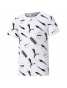 Camisola de Manga Curta Infantil Puma AOP Branco | Tienda24 Tienda24.eu