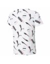 Camiseta de Manga Corta Infantil Puma AOP Blanco | Tienda24 Tienda24.eu