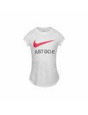 Child's Short Sleeve T-Shirt Nike Swoosh JDI White | Tienda24 Tienda24.eu