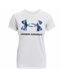 Damen Kurzarm-T-Shirt Under Armour Graphic Weiß | Tienda24 Tienda24.eu