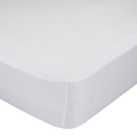 Fitted bottom sheet HappyFriday Basic White 180 x 200 x 32 cm by HappyFriday, Sheets and pillowcases - Ref: D1609336, Price: ...