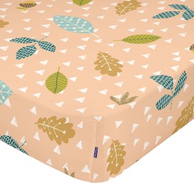 Fitted bottom sheet HappyFriday Moshi Moshic Harvestwood Multicolour 60 x 120 x 14 cm by HappyFriday, Sheets and pillowcases ...