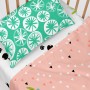 Fitted sheet HappyFriday MOSHI MOSHI White Multicolour 60 x 120 x 14 cm Panda bear by HappyFriday, Sheets and pillowcases - R...